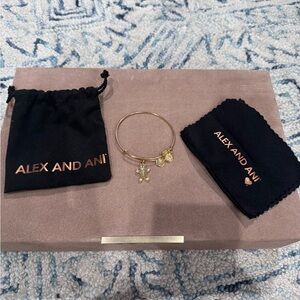 Alex and Ani Gold Charm Expandable Bangle Bracelet